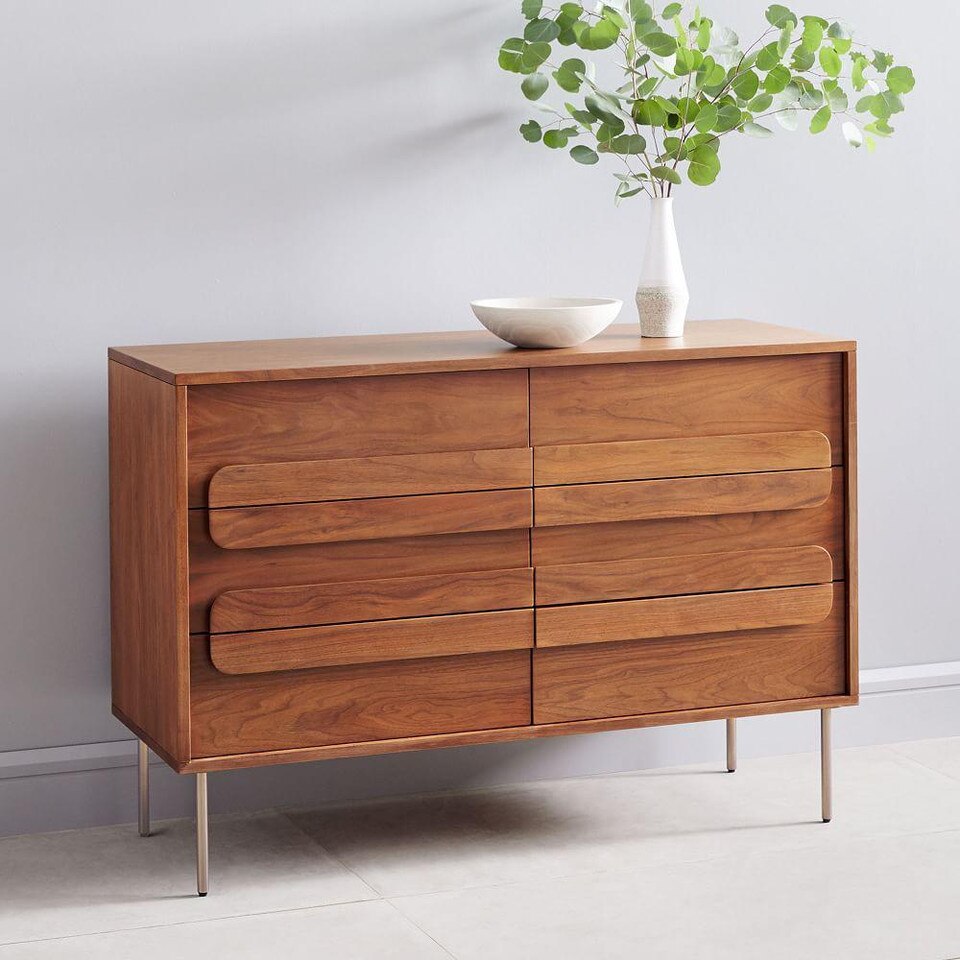 Gemini 6Drawer Chest Walnut west elm United Kingdom